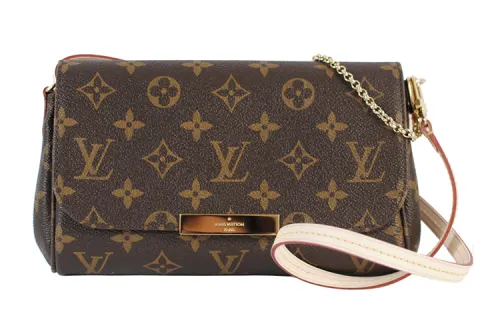 LOUIS VUITTON Favorite Coated Canvas Shoulder Bag, Crossbody Bag Women's Brown