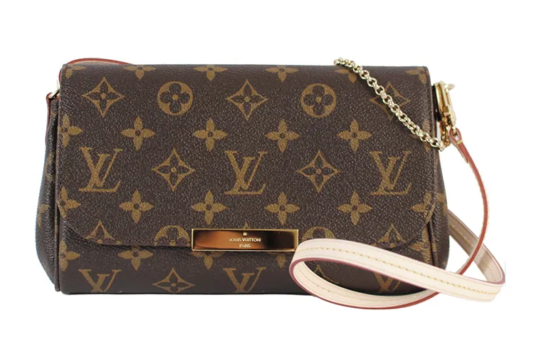 LOUIS VUITTON Favorite Coated Canvas Shoulder Bag, Crossbody Bag Women's Brown