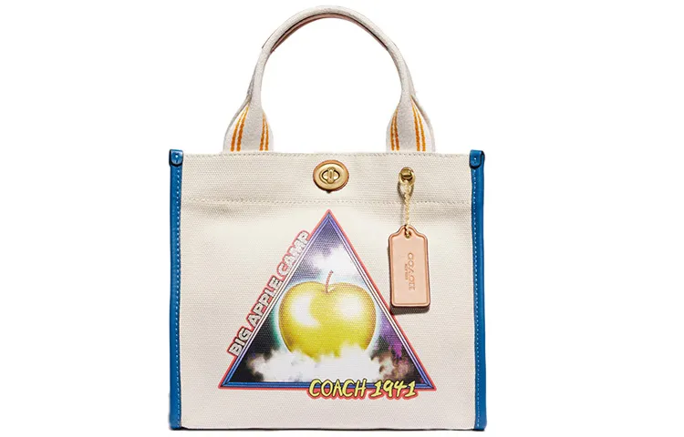 COACH Recycled Tote Canvas Bag, Tote Bag, Tote Bag, Shopping Bag, Crossbody Bag, Handbag Small Women's