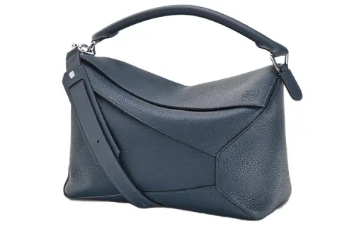 LOEWE Puzzle Cow Leather Shoulder Bag, Crossbody Bag Large Men's Ocean