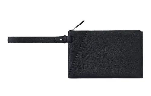 HERMES Cabavertige Negonda Calfskin Clutch Men's 76 Bleu Indigo