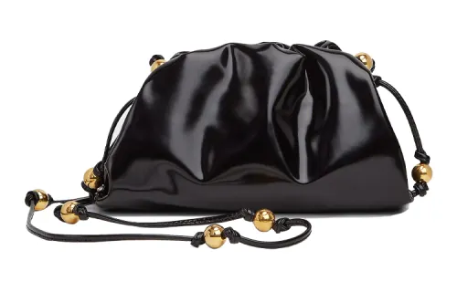 Bottega Veneta Sheepskin Clutch Mini Women's Black