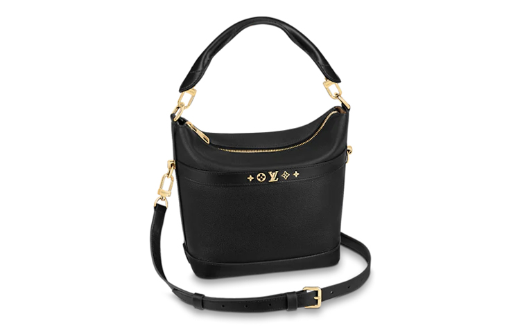 LOUIS VUITTON Cruiser Handbag Cow Leather Shoulder Bag Small Women's Black