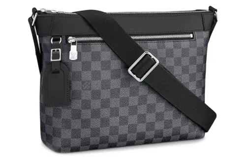 LOUIS VUITTON Canvas Handbag, Shoulder Bag, Crossbody Bag Small Men's Black Gray