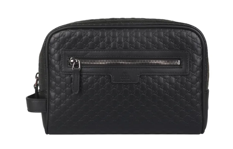GUCCI Cosmetic Case Clutch Monogram GUCCIssima Zip Top