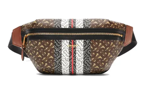 Burberry Canvas Bag One Shoulder Crossbody Fanny Pack Medium Unisex Brown
