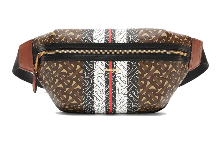 Burberry Canvas Bag One Shoulder Crossbody Fanny Pack Medium Unisex Brown