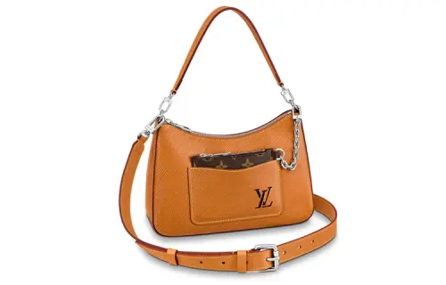 LOUIS VUITTON Epi Grain Cow Leather Shoulder Bag, Portable Crossbody Bag Regular Women's Caramel Brown Yellow