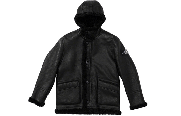 Supreme Week 13 x STONE ISLAND FW20 Hand-Painted Hooded Shearling