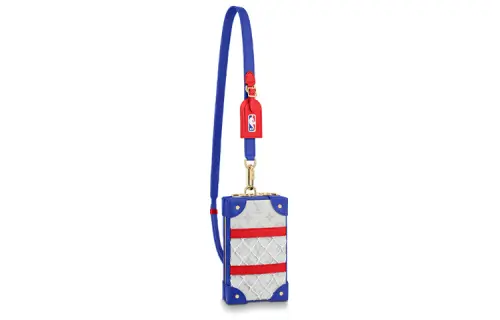 LOUIS VUITTON NBA Collaboration Capsule Canvas With Leather Crossbody Fanny Pack Regular Men's Silver & Blue