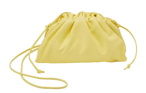 Bottega Veneta POUCH Cloud Bag Cow Leather Cloud Bag, Handheld, Shoulder Bag, Crossbody Bag Mini Women's Bright Yellow