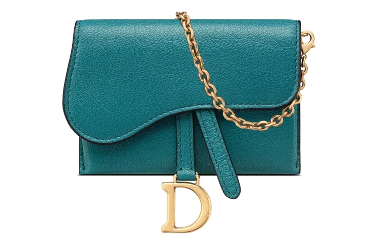 DIOR Sheepskin Handheld Crossbody Bag, Shoulder Bag Women's Deep Sea Blue