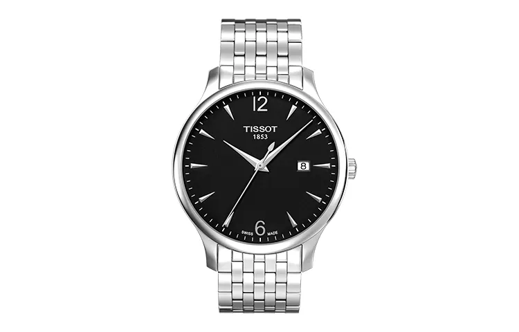 TISSOT Junya Collection Quartz Movement 30m Waterproof Men's Watches Watch 42mm Black Dial Stainless Steel Case