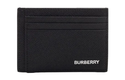 Burberry Cow Leather Coin Purse, Card Holder Men's Black