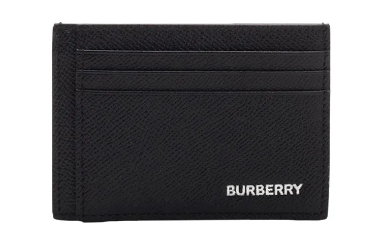Burberry Cow Leather Coin Purse, Card Holder Men's Black