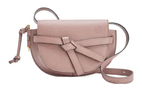 LOEWE Pebble Calfskin Shoulder Bag Women's Dark Red