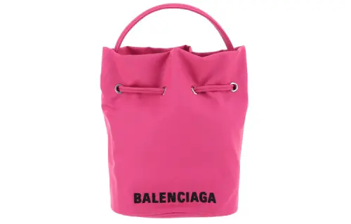 Balenciaga Polyurethane Bucket Bag Handbag Regular Women's Pink