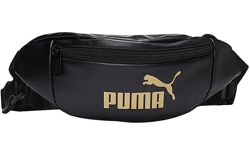 PUMA Polyester Sling Bag, Fanny Pack Regular Women's Black Gold