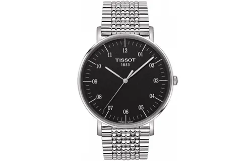 TISSOT Meishi Collection Quartz Movement Men's Watches Watch 42mm Black Dial Stainless Steel Watchband