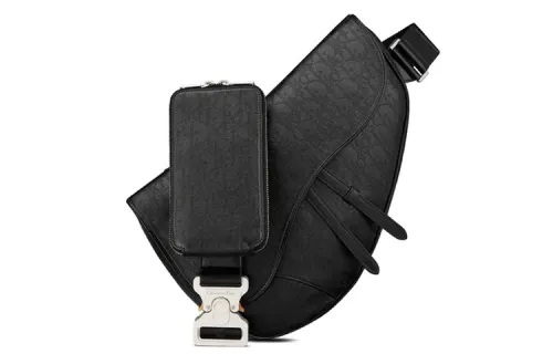 DIOR Saddle Cow Leather Saddle Bag, Shoulder Bag, Crossbody Bag, Sling Bag Large Men's Black