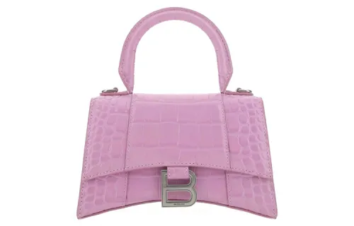 Balenciaga Hourglass Calfskin Hourglass Bag, Shoulder Bag, Crossbody Bag, Handbag Women's Lavender Purple