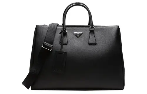 PRADA Galleria Killer Bag Leather Shoulder Bag, Briefcase, Handbag Men's Black