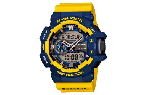 CASIO Men Liquid Crystal/Analog Dual Display Series Blue Watch GA-400-9B
