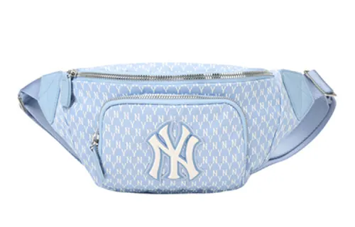 MLB Monogram Collection Nylon Shoulder Bag, Crossbody Bag, Fanny Pack Regular Unisex Haze Blue