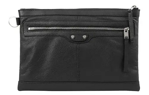 Balenciaga Lambskin Clutch Men's Black