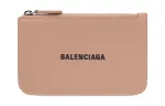 Balenciaga Zip Closure Leather Wallet Women's Nude
