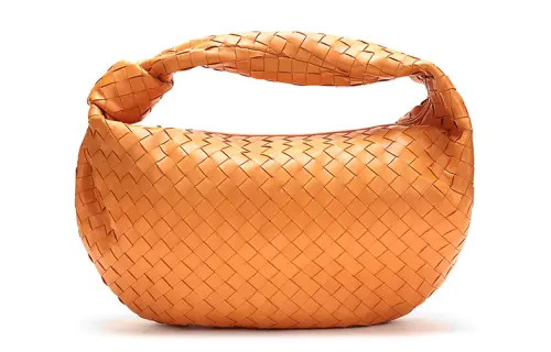 Bottega Veneta Leather Handbag Women's Light Orange