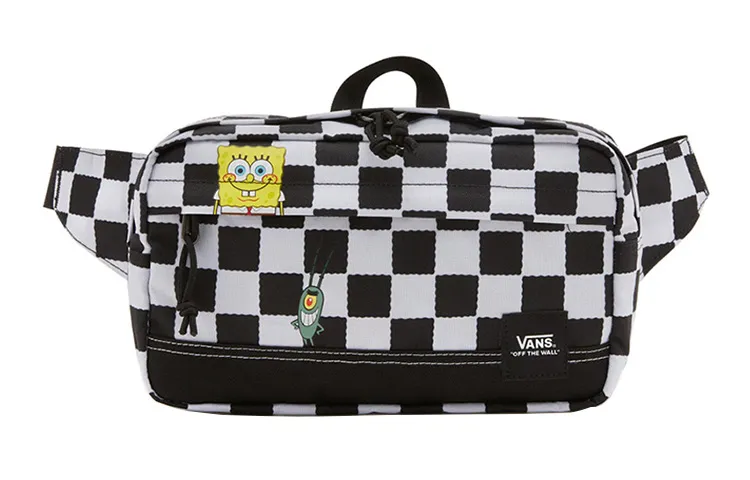 Vans SpongeBob, Collaboration Nylon Sling Bag, Fanny Pack Unisex Black White