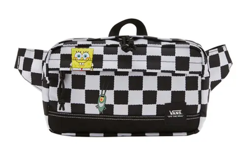 Vans SpongeBob, Collaboration Nylon Sling Bag, Fanny Pack Unisex Black White