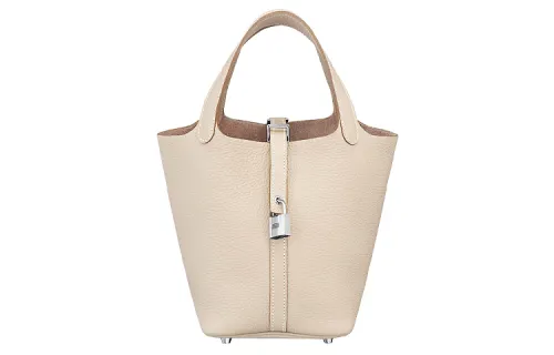 HERMES Picotin Lock Taurillon Clemence Bullock Leather Basket Bag, Bucket Bag, Handbag 18 Women's