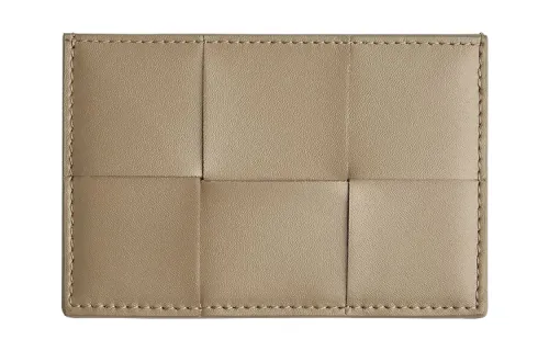 Bottega Veneta Calfskin Card Holder Men's Taupe