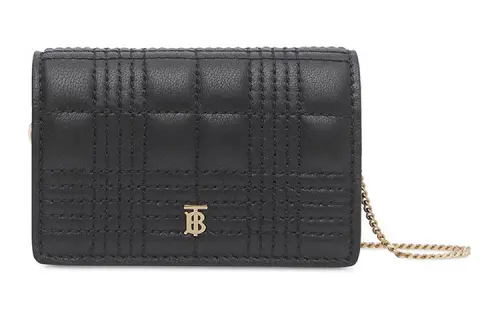 Burberry Chain Lambskin Crossbody Bag, Shoulder Bag Women's Black