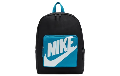 Nike Polyester Backpack Men's Black Peacock Blue