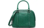 GUCCI Cow Leather Dome Bag, Crossbody Handbag, Shoulder Bag Women's Green
