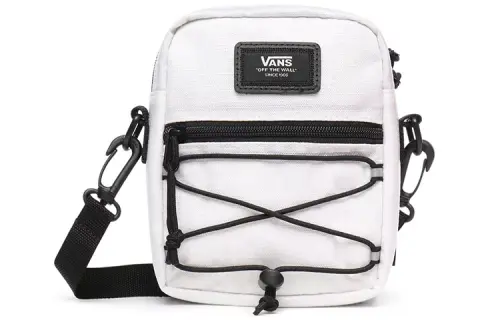 Vans Adjustable Strap Nylon Fabric Shoulder Bag, Crossbody Bag Unisex White