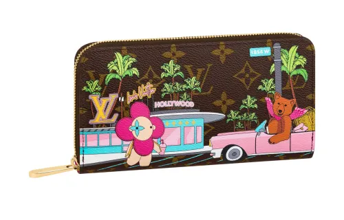 LOUIS VUITTON Zippy Wallet Monogram Vivienne Fuchsia Pink