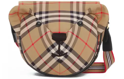 Burberry Leather Bear Bag, Crossbody Bag, Shoulder Bag Kids' Khaki