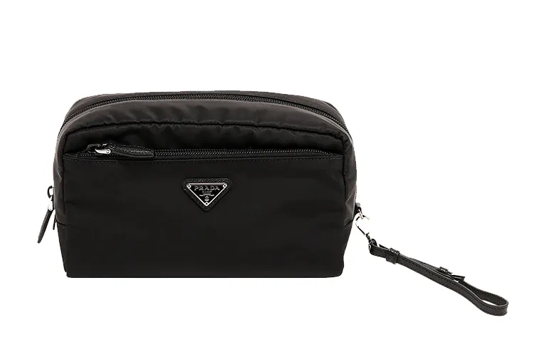 PRADA Nylon Fabric Clutch Women's Black