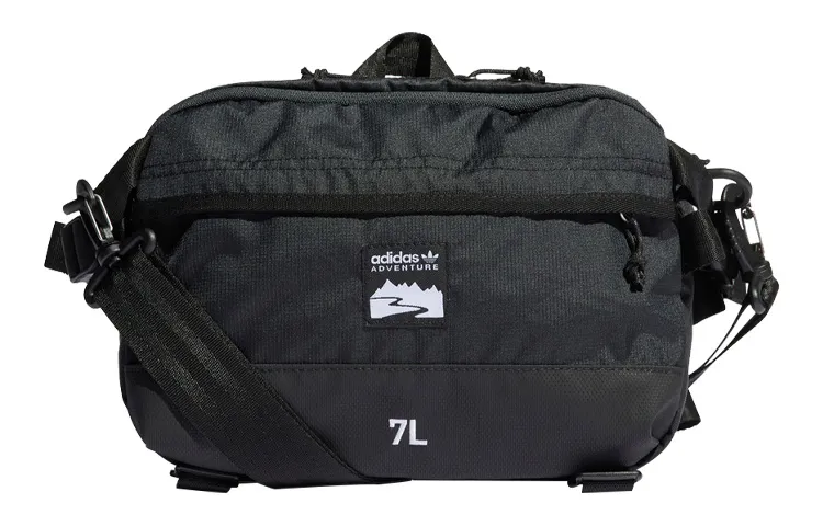 Adidas Originals Polyester Crossbody Bag, Shoulder Bag, Fanny Pack Regular Unisex Pure Black