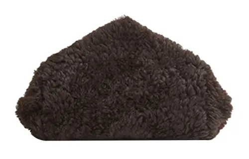 Bottega Veneta Solid Color Sheepskin Clutch Women's Dark Brown