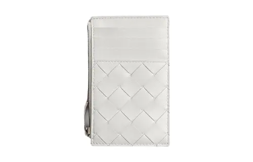 Bottega Veneta Sheepskin Card Holder Women's White
