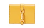 GUCCI Jackie 1961 Leather Clutch Wallet, Card Holder Small Women's Yellow