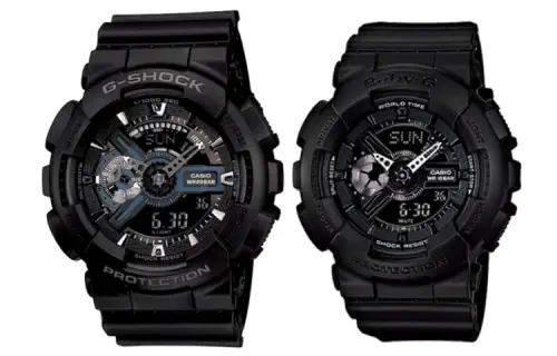 CASIO Unisex Pair Table Series Black Watch