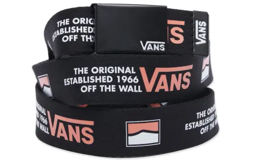 Vans Polyester Sports Belts Unisex Black 
