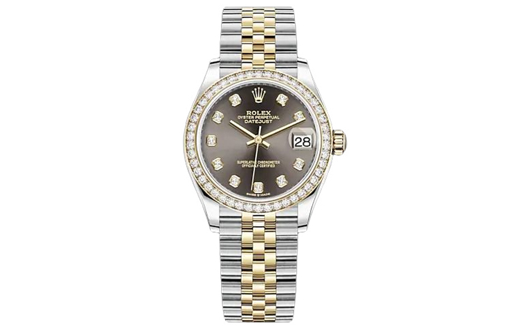 ROLEX Rolex, charlotte tilbury, automatic mechanical mechanism, waterproof women's watch, dial, golden gold watch, case, 100meter, 31mm