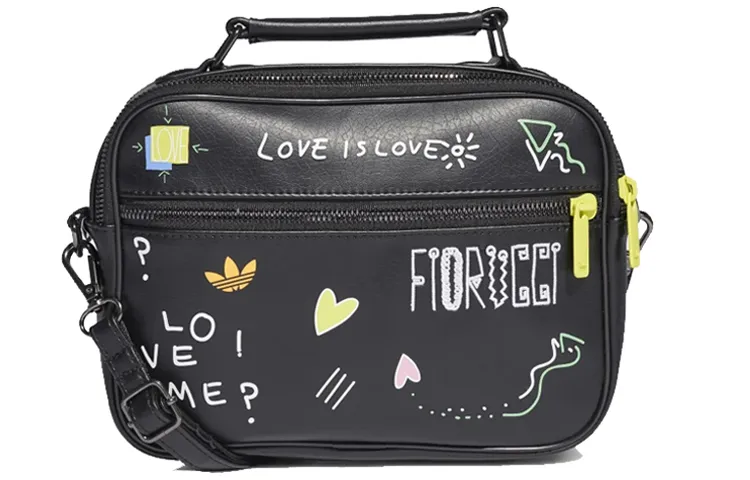 Adidas Originals Fiorucci Collaboration Graffiti Shoulder Bag Mini Women's Black